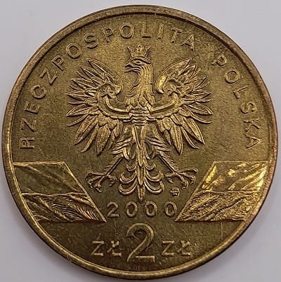 Moneta 2 zł Dudek 2000
