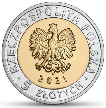 Moneta 5 zł zamek Książ 2021