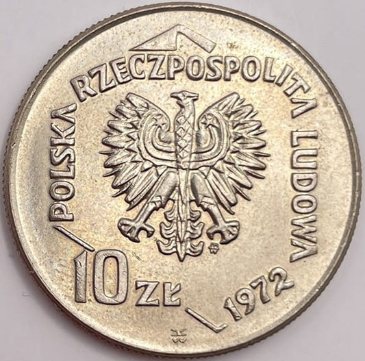 Moneta 10 zł 50 lat Portu w Gdyni 1972