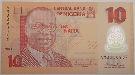 Nigeria banknot 10 naira 2011