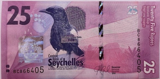 Seszele banknot 25 rupii UNC