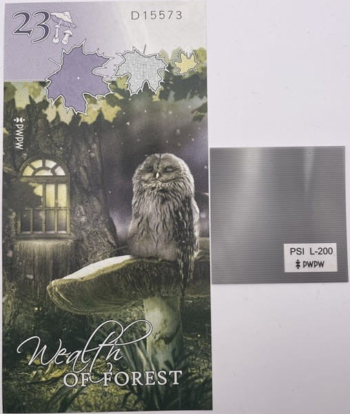 Sowa PWPW 2023 banknot testowy HIT