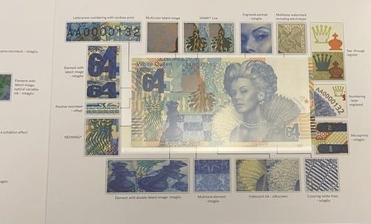 Szachy PWPW 2017 duży folder banknot testowy