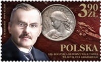 Znaczki 100 rocznica reformy walutowej Władysława Grabskiego 2024 5363
