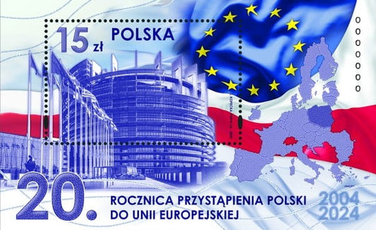 Koperta FDC 20 rocznica przystąpienia Polski do Unii Europejskiej 2024