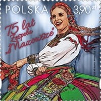 Znaczki 75 lat zespołu Mazowsze arkusz 2023 5355