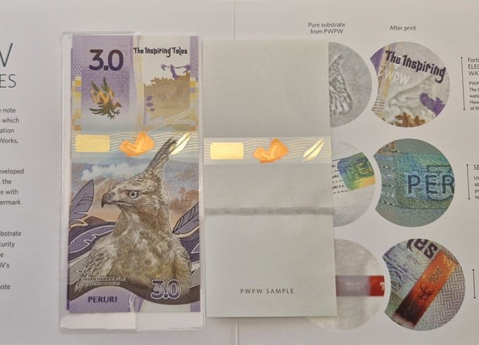 Peruri PWPW 2021 banknot testowy folder